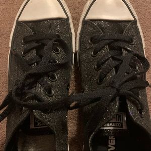 Black sparkly converse
